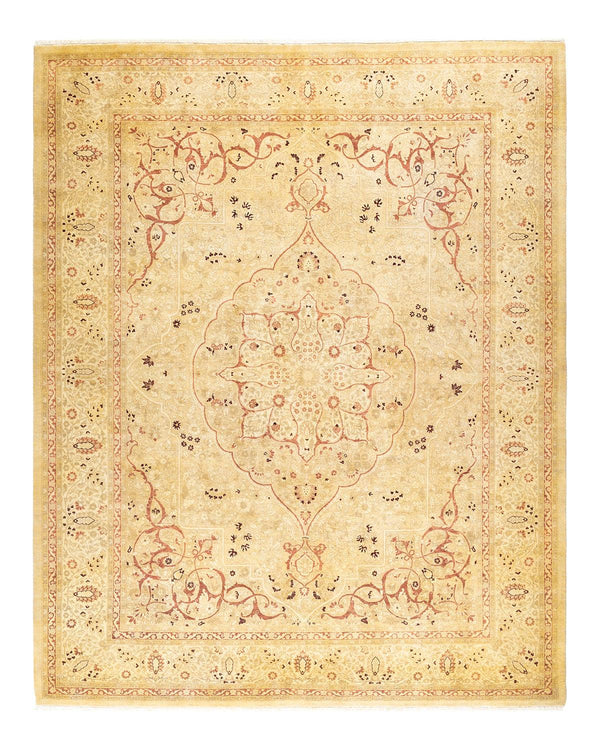 One-of-a-Kind Imported Hand-knotted Area Rug  - Beige,  8' 2" x 10' 2" - Modern Rug Importers