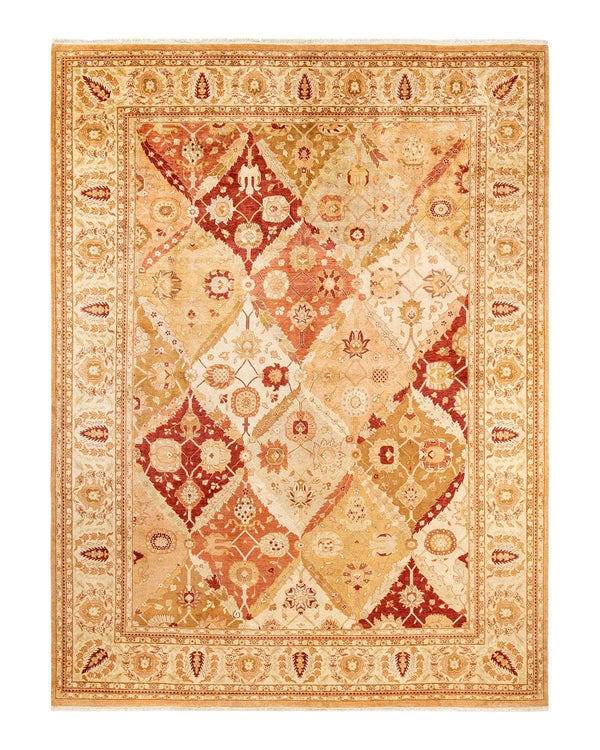 One-of-a-Kind Imported Hand-knotted Area Rug  - Beige, 9' 1" x 11' 10" - Modern Rug Importers