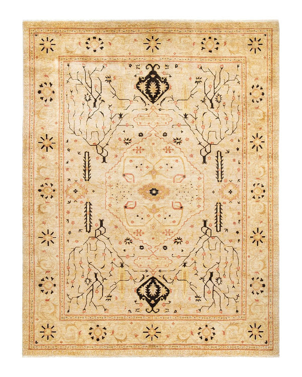 One-of-a-Kind Imported Hand-knotted Area Rug  - Beige, 9' 2" x 12' 0" - Modern Rug Importers