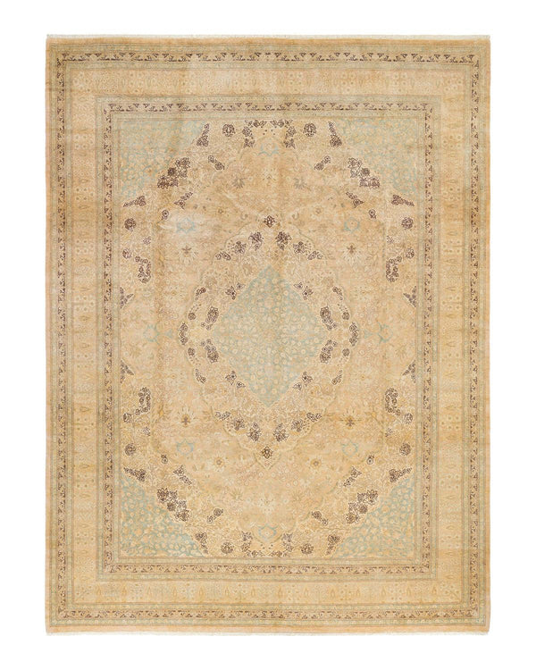 One-of-a-Kind Imported Hand-knotted Area Rug  - Beige, 9' 3" x 12' 4" - Modern Rug Importers