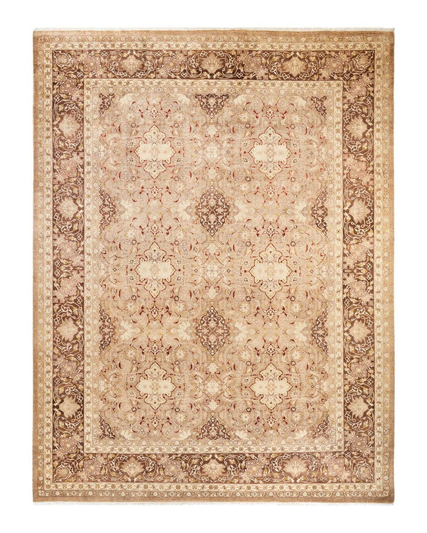 One-of-a-Kind Imported Hand-knotted Area Rug  - Beige, 9' 4" x 12' 1" - Modern Rug Importers