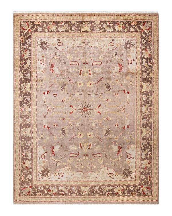 One-of-a-Kind Imported Hand-knotted Area Rug  - Beige, 9' 4" x 12' 2" - Modern Rug Importers