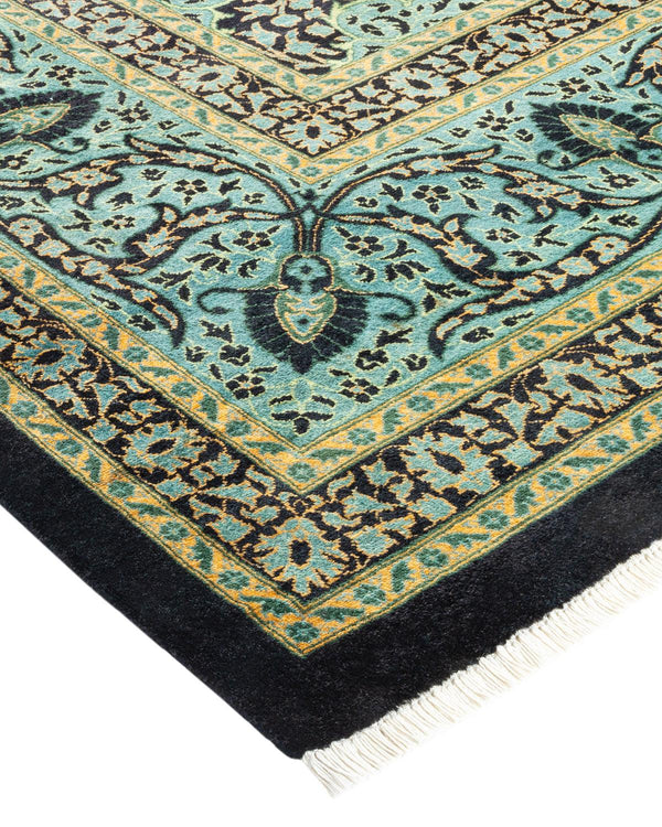 One-of-a-Kind Imported Hand-knotted Area Rug  - Black, 10' 0" x 14' 4" - Modern Rug Importers