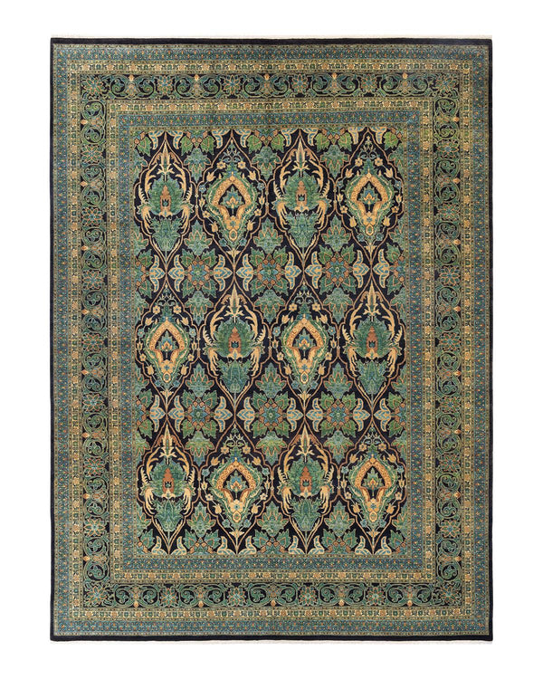 One-of-a-Kind Imported Hand-knotted Area Rug  - Black, 10' 1" x 14' 1" - Modern Rug Importers