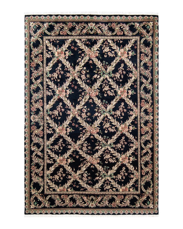 One-of-a-Kind Imported Hand-knotted Area Rug  - Black, 5' 10" x 8' 9" - Modern Rug Importers