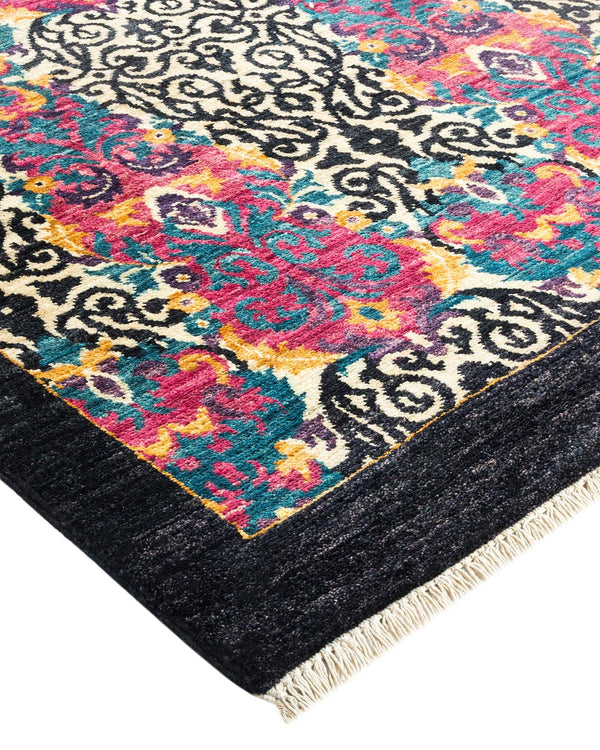 One-of-a-Kind Imported Hand-knotted Area Rug  - Black, 6' 0" x 6' 6" - Modern Rug Importers