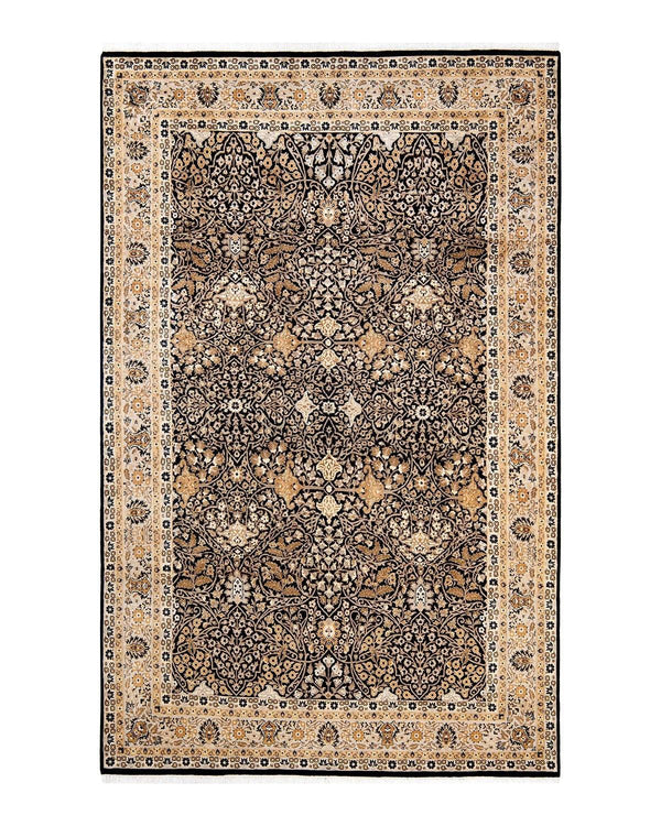 One-of-a-Kind Imported Hand-knotted Area Rug  - Black, 6' 0" x 9' 6" - Modern Rug Importers