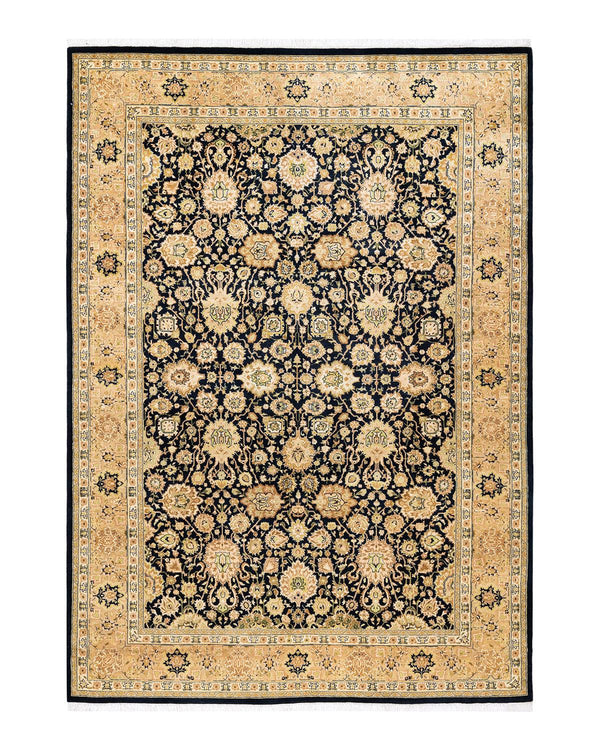 One-of-a-Kind Imported Hand-knotted Area Rug  - Black,  6' 2" x 8' 8" - Modern Rug Importers