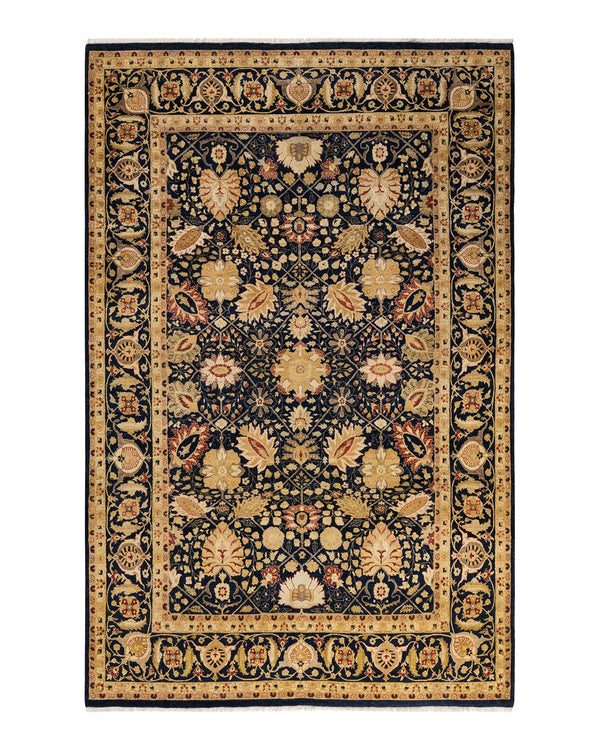 One-of-a-Kind Imported Hand-knotted Area Rug  - Black, 6' 2" x 9' 4" - Modern Rug Importers