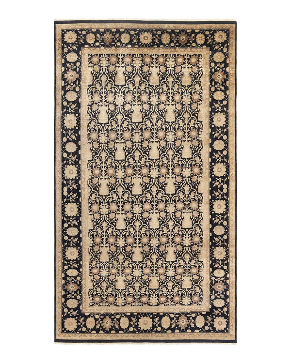 One-of-a-Kind Imported Hand-knotted Area Rug  - Black, 7' 10" x 14' 4" - Modern Rug Importers