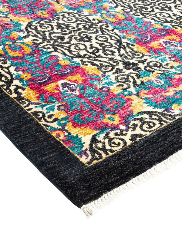 One-of-a-Kind Imported Hand-Knotted Area Rug  - Black, 8' 0" x 10' 0" - Modern Rug Importers