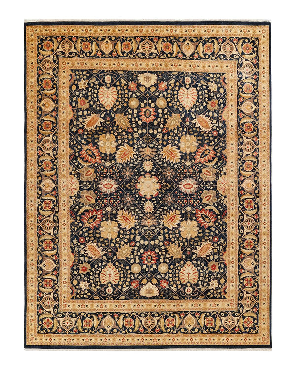 One-of-a-Kind Imported Hand-knotted Area Rug  - Black, 8' 1" x 10' 7" - Modern Rug Importers