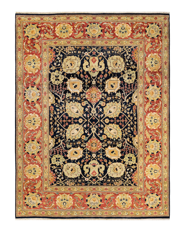 One-of-a-Kind Imported Hand-knotted Area Rug  - Black,  8' 10" x 11' 10" - Modern Rug Importers