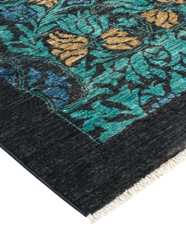 One-of-a-Kind Imported Hand-Knotted Area Rug  - Black, 8' 10" x 11' 10" - Modern Rug Importers