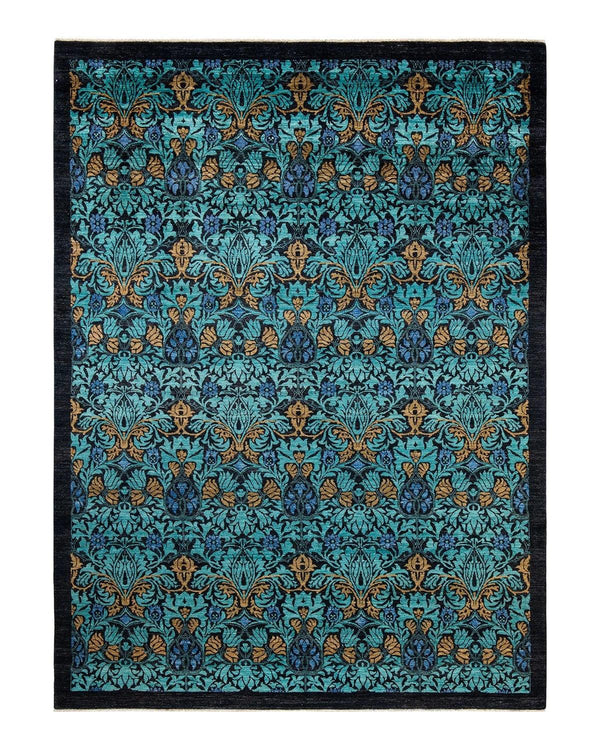 One-of-a-Kind Imported Hand-knotted Area Rug  - Black, 8' 10" x 12' 3" - Modern Rug Importers