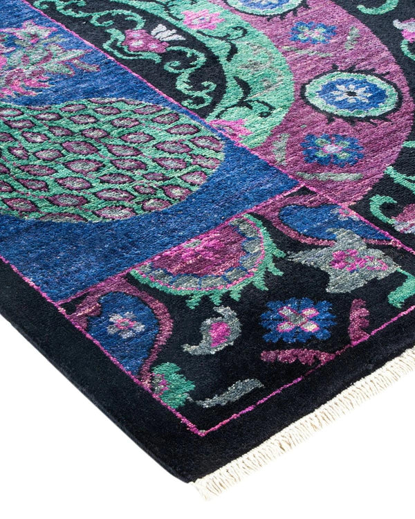 One-of-a-Kind Imported Hand-knotted Area Rug  - Black, 8' 2" x 10' 3" - Modern Rug Importers