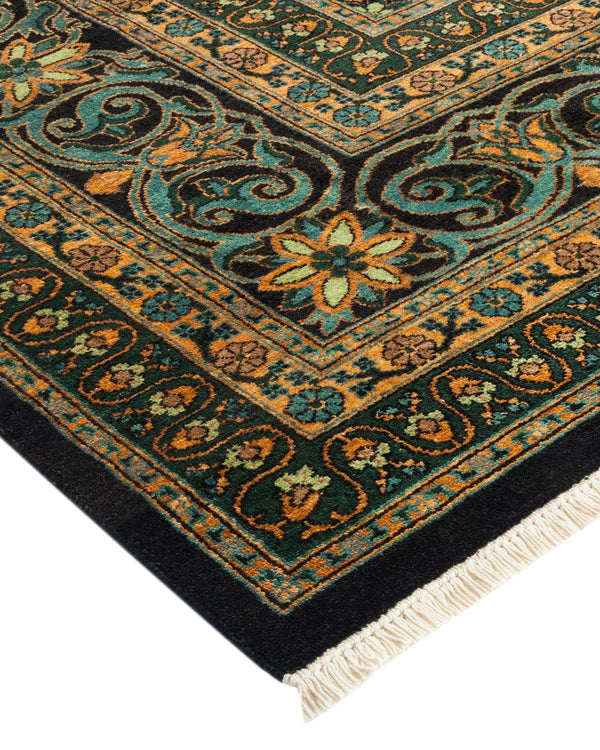 One-of-a-Kind Imported Hand-knotted Area Rug  - Black, 8' 3" x 9' 10" - Modern Rug Importers