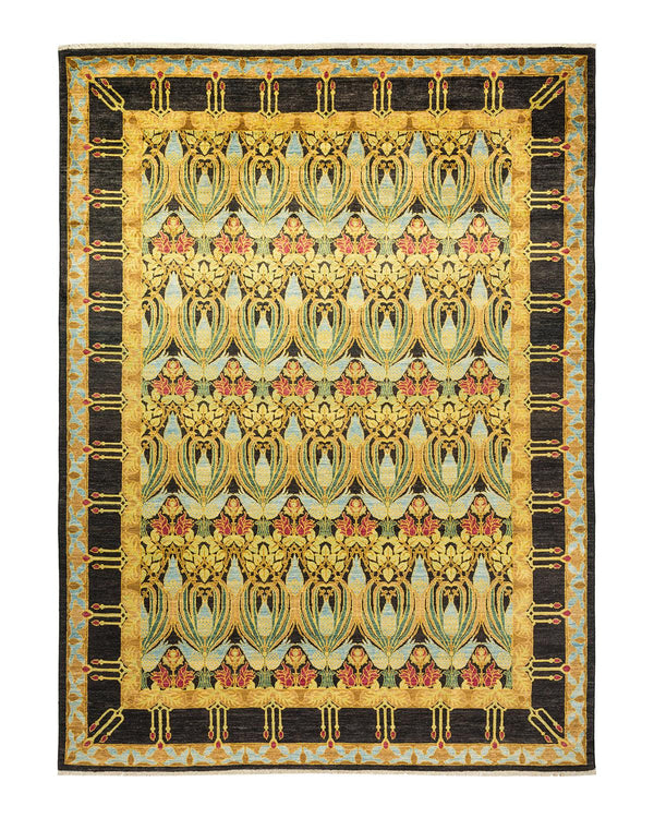 One-of-a-Kind Imported Hand-knotted Area Rug  - Black, 8' 9" x 11' 10" - Modern Rug Importers