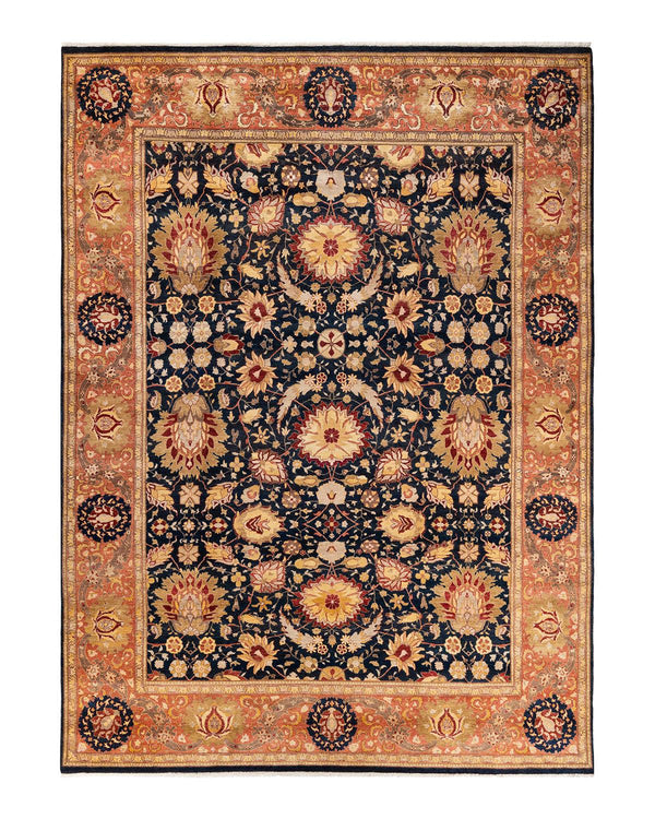 One-of-a-Kind Imported Hand-knotted Area Rug  - Black,  9' 0" x 12' 4" - Modern Rug Importers