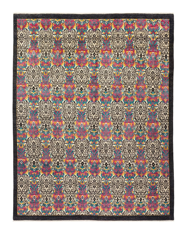 One-of-a-Kind Imported Hand-knotted Area Rug  - Black, 9' 2" x 11' 7" - Modern Rug Importers