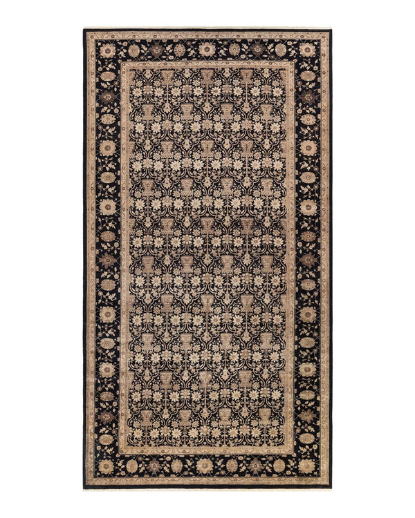 One-of-a-Kind Imported Hand-knotted Area Rug  - Black, 9' 2" x 17' 4" - Modern Rug Importers