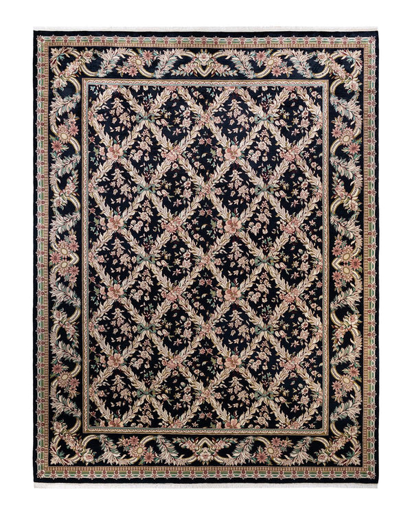 One-of-a-Kind Imported Hand-knotted Area Rug  - Black, 9' 4" x 12' 1" - Modern Rug Importers