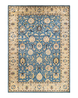 One-of-a-Kind Imported Hand-knotted Area Rug  - Blue,  10' 3" x 14' 3" - Modern Rug Importers