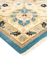 One-of-a-Kind Imported Hand-knotted Area Rug  - Blue,  10' 3" x 14' 3" - Modern Rug Importers