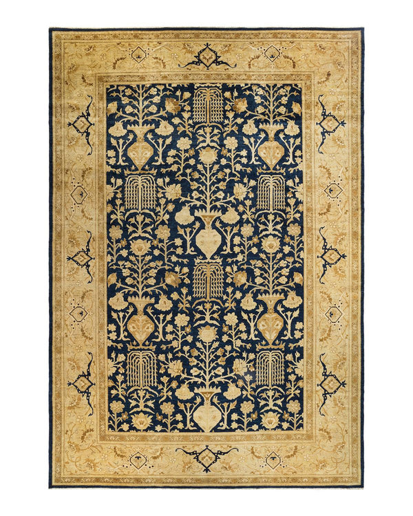 One-of-a-Kind Imported Hand-knotted Area Rug  - Blue, 12' 1" x 18' 1" - Modern Rug Importers