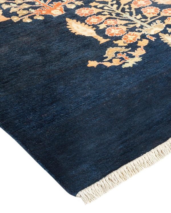 One-of-a-Kind Imported Hand-knotted Area Rug  - Blue, 6' 0" x 8' 10" - Modern Rug Importers