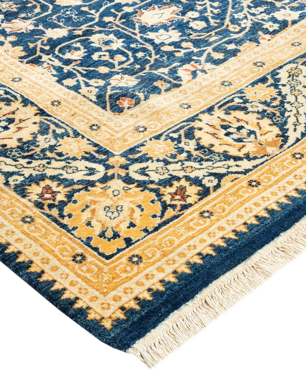 One-of-a-Kind Imported Hand-Knotted Area Rug  - Blue, 6' 0" x 9' 1" - Modern Rug Importers