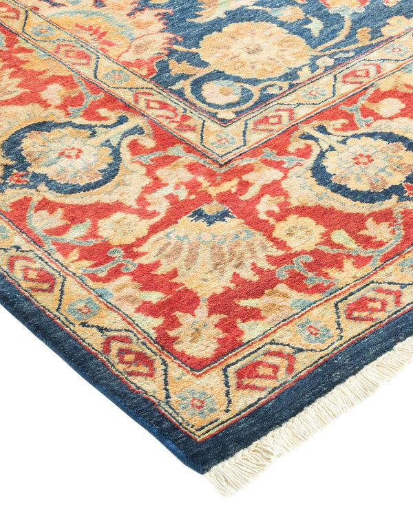 One-of-a-Kind Imported Hand-knotted Area Rug  - Blue, 6' 1" x 6' 1" - Modern Rug Importers