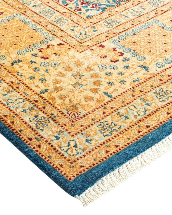 One-of-a-Kind Imported Hand-knotted Area Rug  - Blue, 6' 1" x 8' 9" - Modern Rug Importers