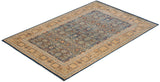 One-of-a-Kind Imported Hand-Knotted Area Rug  - Blue, 6' 1" x 9' 0" - Modern Rug Importers