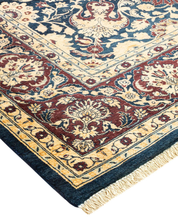 One-of-a-Kind Imported Hand-knotted Area Rug  - Blue, 6' 1" x 9' 2" - Modern Rug Importers