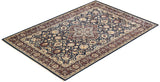 One-of-a-Kind Imported Hand-knotted Area Rug  - Blue, 6' 1" x 9' 2" - Modern Rug Importers