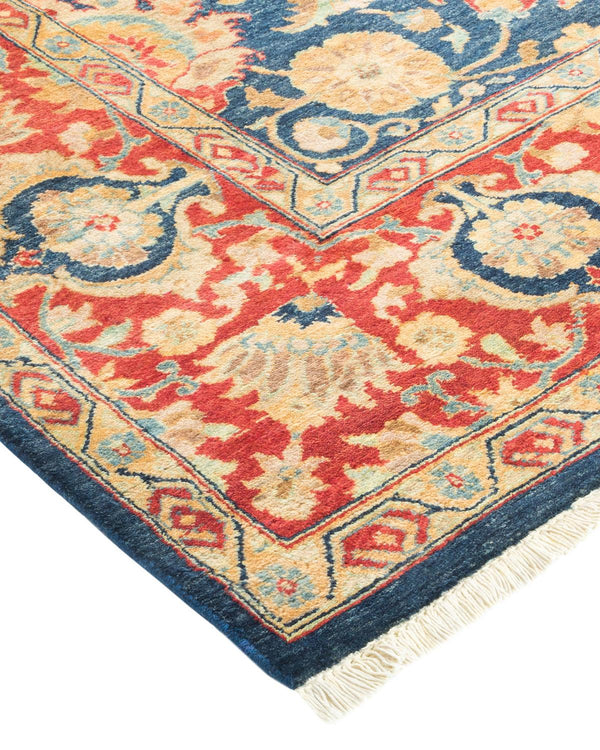 One-of-a-Kind Imported Hand-knotted Area Rug  - Blue, 6' 1" x 9' 3" - Modern Rug Importers