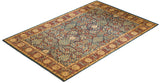 One-of-a-Kind Imported Hand-Knotted Area Rug  - Blue, 6' 1" x 9' 3" - Modern Rug Importers