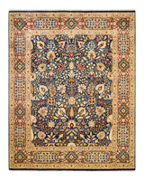 One-of-a-Kind Imported Hand-knotted Area Rug  - Blue, 7' 10" x 10' 1" - Modern Rug Importers