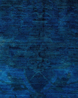 One-of-a-Kind Imported Hand-knotted Area Rug  - Blue, 7' 10" x 9' 8" - Modern Rug Importers