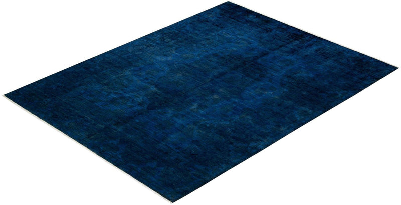 One-of-a-Kind Imported Hand-knotted Area Rug  - Blue, 7' 10" x 9' 8" - Modern Rug Importers