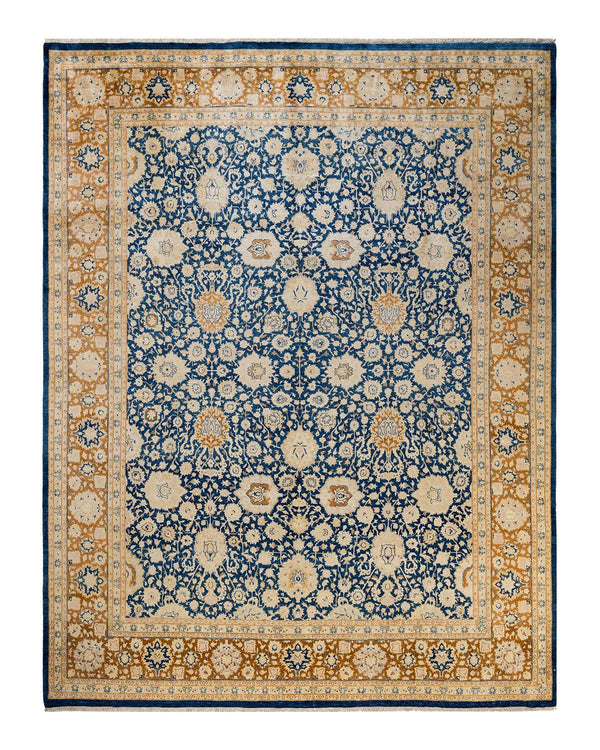 One-of-a-Kind Imported Hand-knotted Area Rug  - Blue, 8' 0" x 10' 5" - Modern Rug Importers