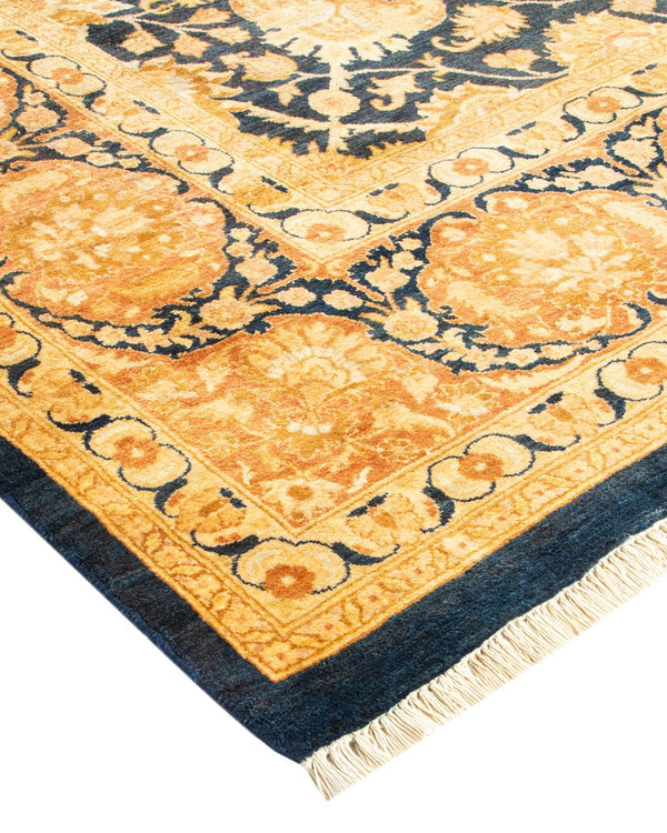 One-of-a-Kind Imported Hand-Knotted Area Rug  - Blue, 8' 1" x 10' 1" - Modern Rug Importers