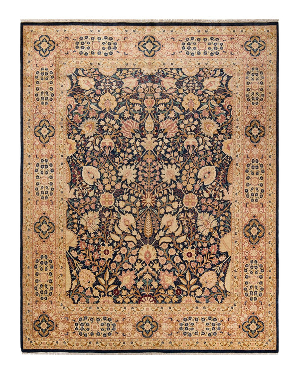 One-of-a-Kind Imported Hand-Knotted Area Rug  - Blue, 8' 1" x 10' 3" - Modern Rug Importers