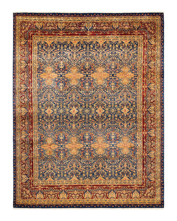 One-of-a-Kind Imported Hand-knotted Area Rug  - Blue, 8' 1" x 10' 4" - Modern Rug Importers