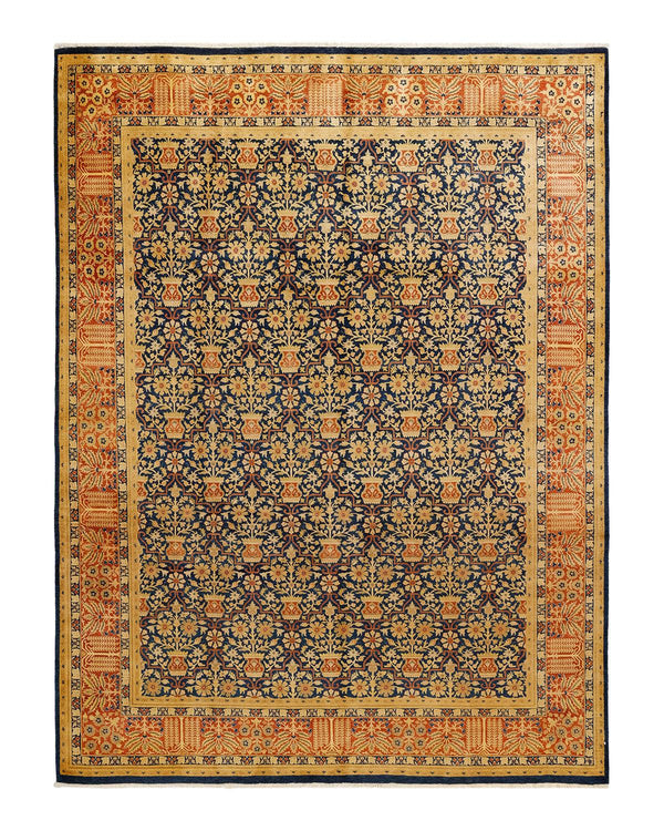 One-of-a-Kind Imported Hand-knotted Area Rug  - Blue, 8' 1" x 10' 6" - Modern Rug Importers