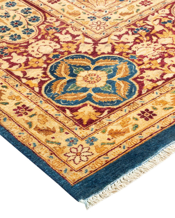 One-of-a-Kind Imported Hand-Knotted Area Rug  - Blue, 8' 1" x 9' 10" - Modern Rug Importers