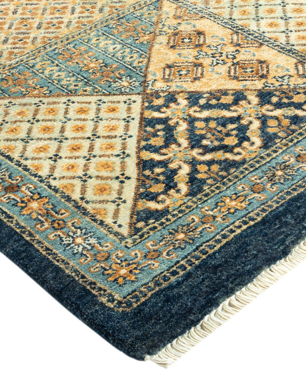 One-of-a-Kind Imported Hand-knotted Area Rug  - Blue, 8' 1" x 9' 6" - Modern Rug Importers