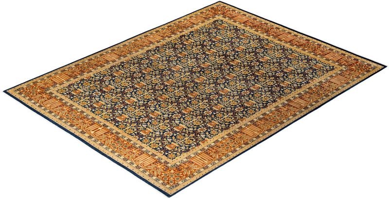 One-of-a-Kind Imported Hand-knotted Area Rug  - Blue, 8' 2" x 10' 10" - Modern Rug Importers