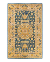 One-of-a-Kind Imported Hand-knotted Area Rug  - Blue,  8' 2" x 13' 3" - Modern Rug Importers